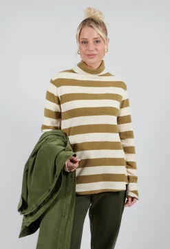 Operificio Neirami Jumpers^Stripe Roll Neck Jumper in Riga Cedro