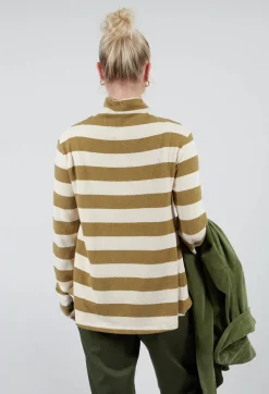 Operificio Neirami Jumpers^Stripe Roll Neck Jumper in Riga Cedro