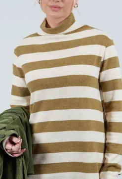 Operificio Neirami Jumpers^Stripe Roll Neck Jumper in Riga Cedro