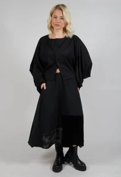 Moyuru Skirts^Stripe Skirt in Black