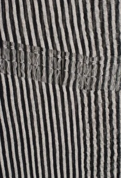 Never D Less Scarves^Stripe Snood in Nero/Ecru
