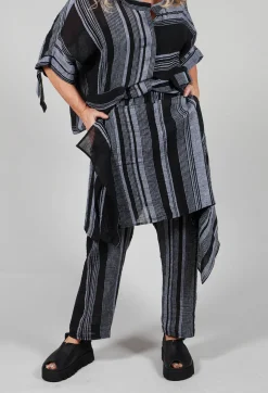 Kedziorek Trousers^Stripe Trousers in Black and Grey