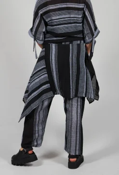 Kedziorek Trousers^Stripe Trousers in Black and Grey