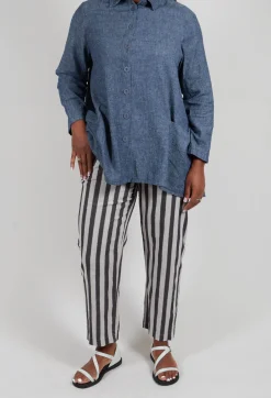 Thing Trousers^Stripe Trousers in Light Grey