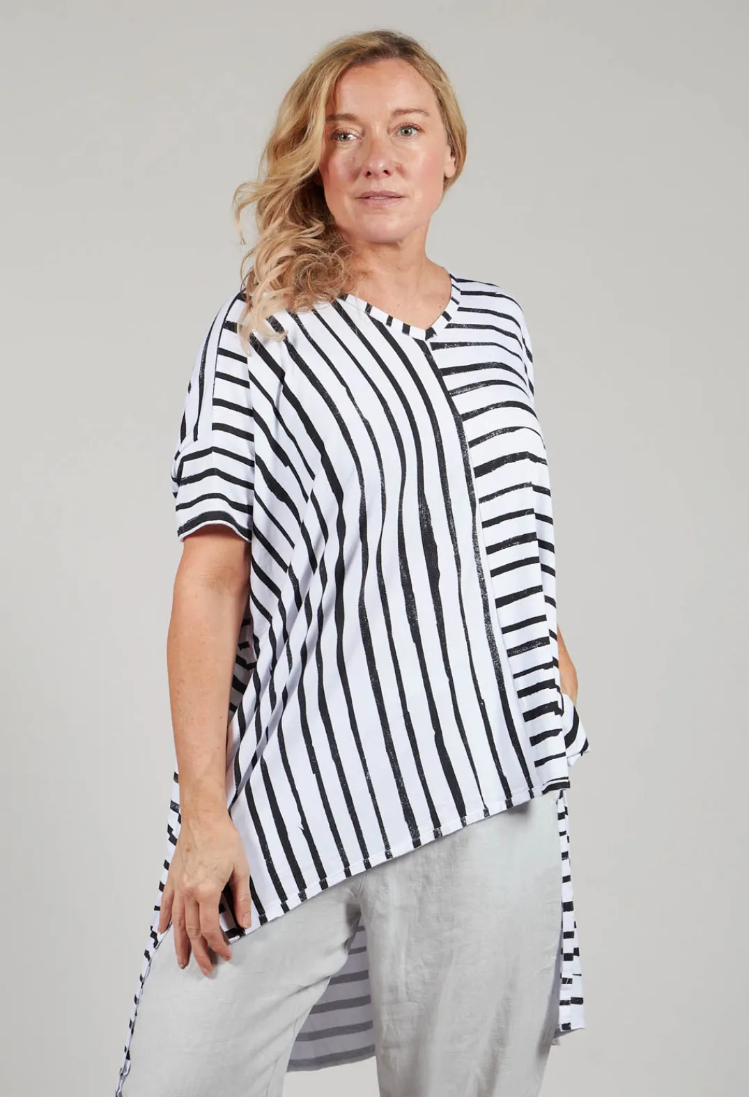Kedziorek Tops^Stripe Tunic in White