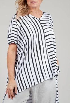 Kedziorek Tops^Stripe Tunic in White