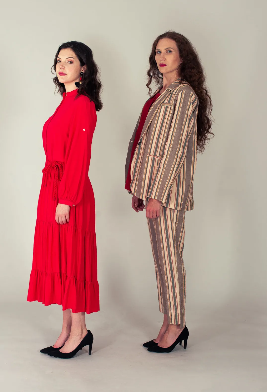 Nostra Santissima Jackets^Striped Blazer with Single Button Fastening