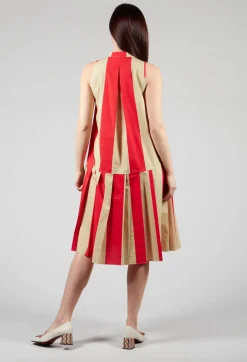 Beatrice B Dresses^Striped Cotton Dress in Line Print