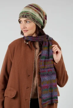 Butapana Scarves^Striped Cotton Scarf in Periwinkle