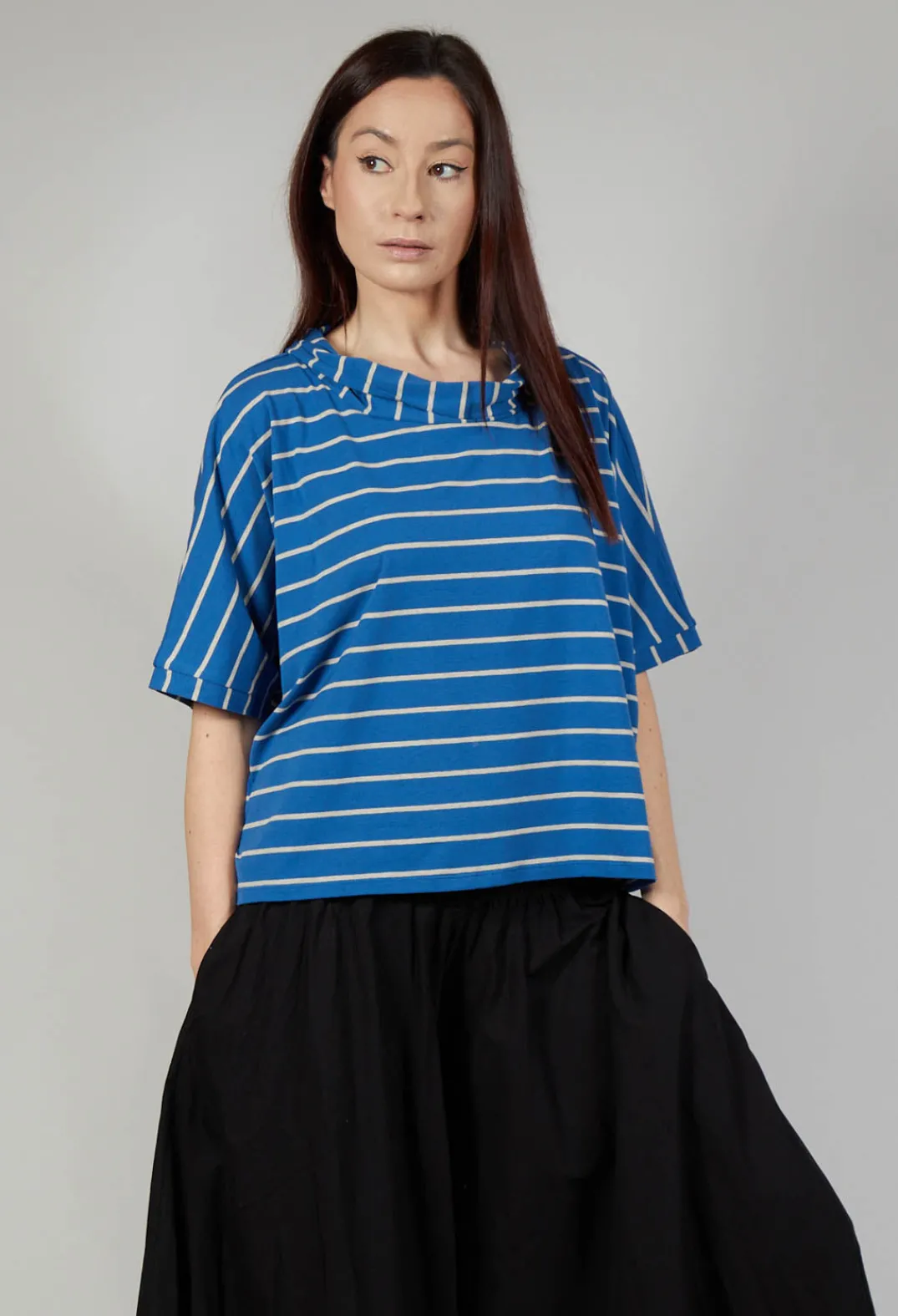 Operificio Neirami Tops^Striped Cotton Top in Sabbia