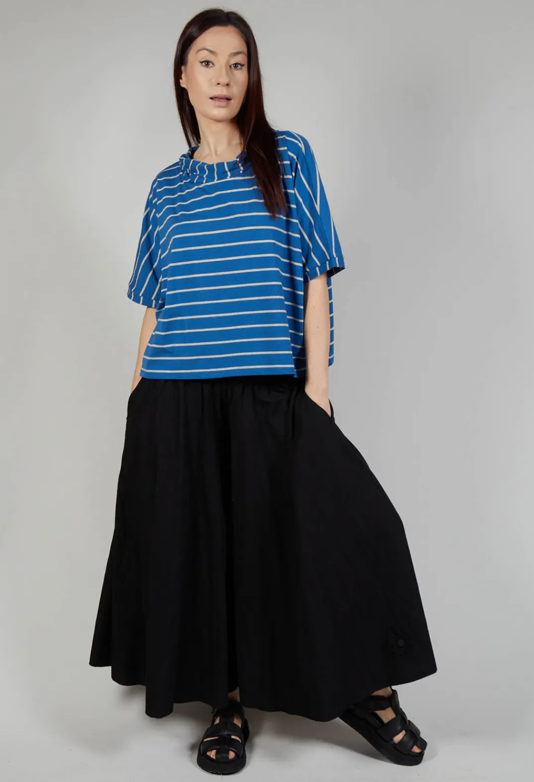Operificio Neirami Tops^Striped Cotton Top in Sabbia