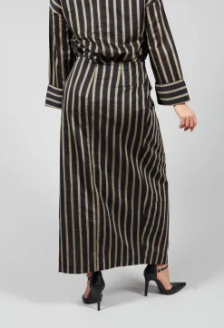 Malloni Skirts|Co-ords & Suits^Striped Cross Over Pencil Skirt in Singapura Nero