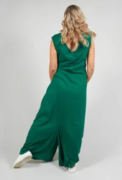 Rundholz Dip Jumpsuits^Striped Dye Effect Overalls with V Back in Green