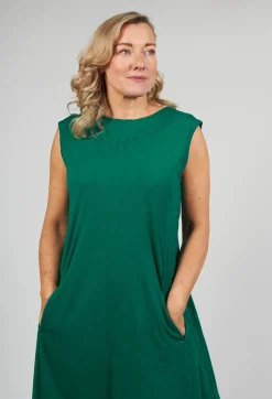 Rundholz Dip Jumpsuits^Striped Dye Effect Overalls with V Back in Green