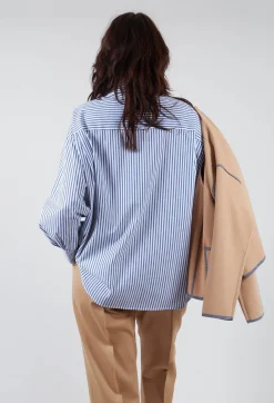 Mei Meij Shirts & Blouses^Striped Shirt in Off White and Antacite