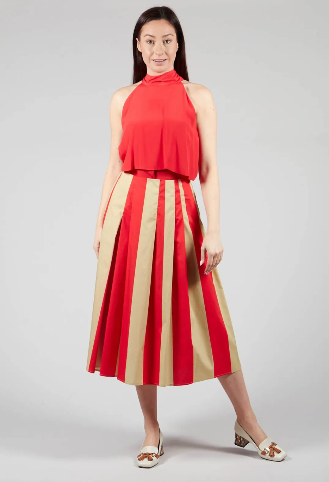 Beatrice B Skirts^Striped Skirt in Line Print