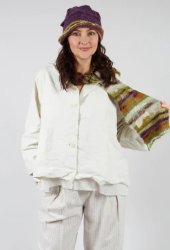 Butapana Scarves^Striped Wool Scarf in Olive