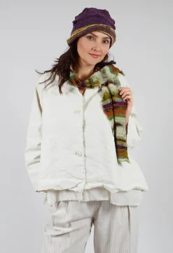 Butapana Scarves^Striped Wool Scarf in Olive
