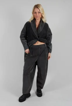 Amici Trousers^Structured Balloon Leg Trousers in Pewter