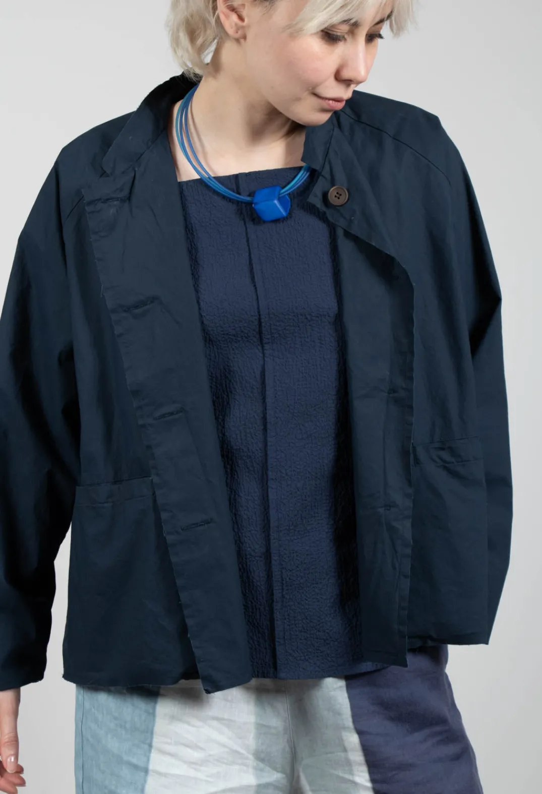 Aequamente Jackets^Structured Jacket in Abisso