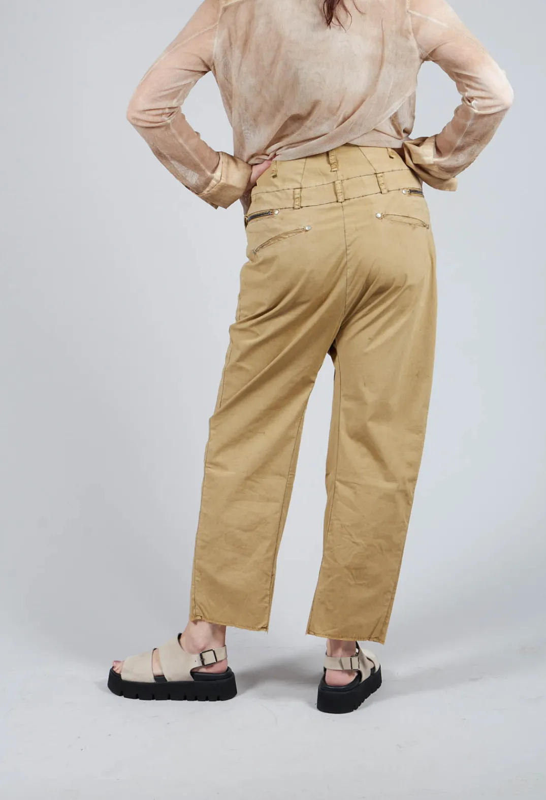 Masnada Trousers^Studded Trousers in Khaki