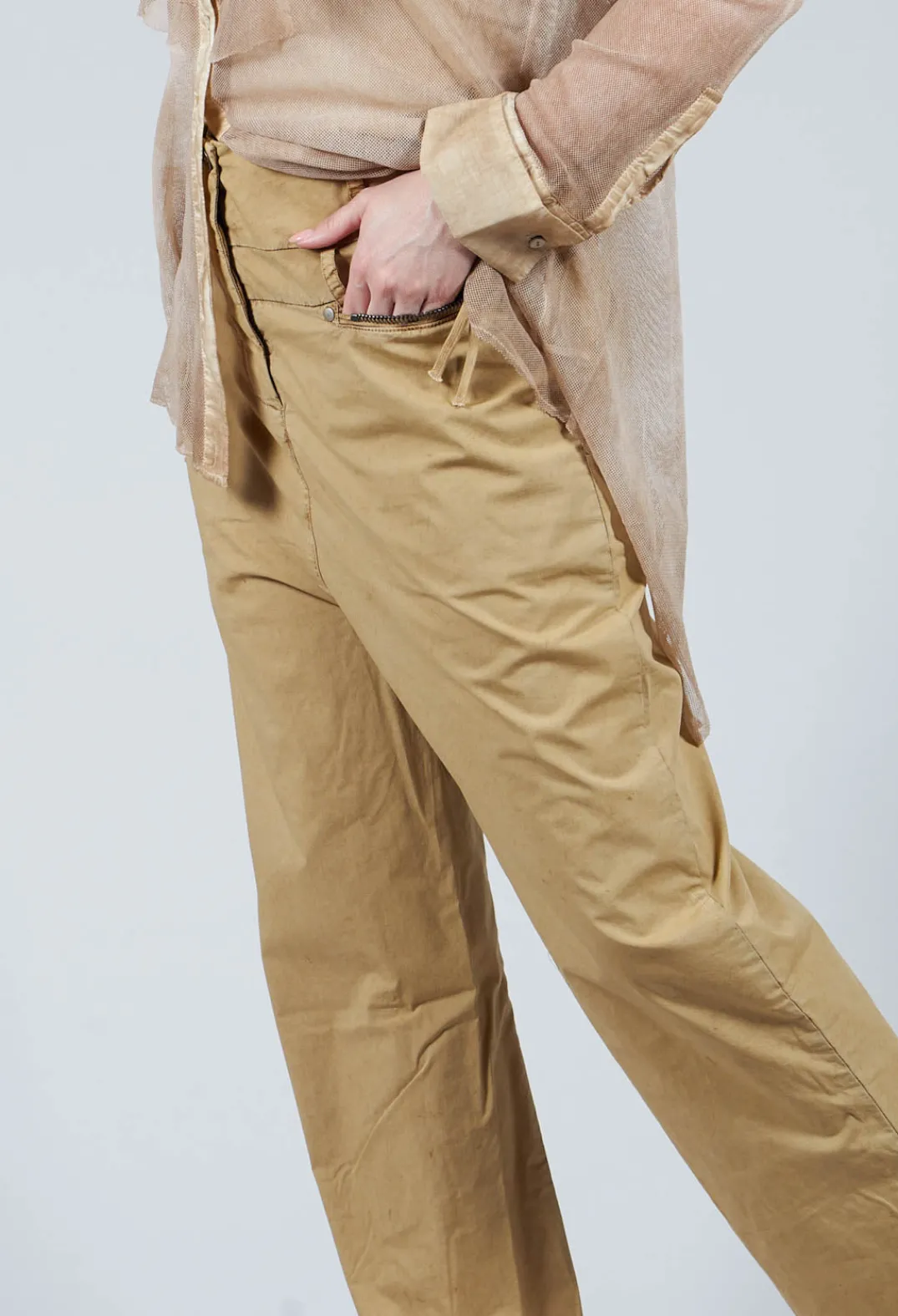 Masnada Trousers^Studded Trousers in Khaki