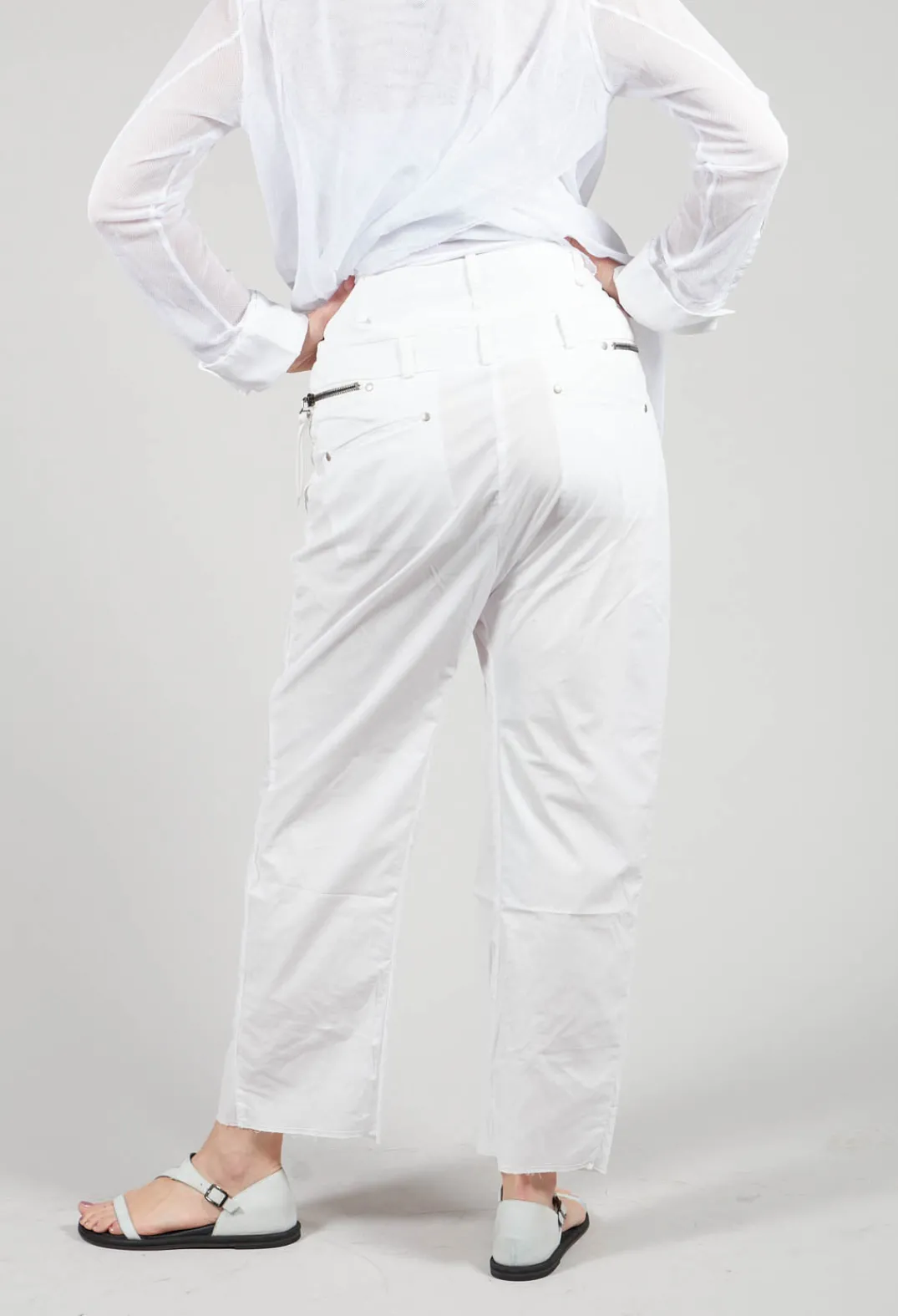 Masnada Trousers^Studded Trousers in White