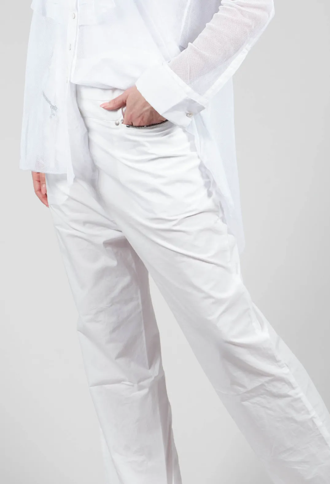 Masnada Trousers^Studded Trousers in White