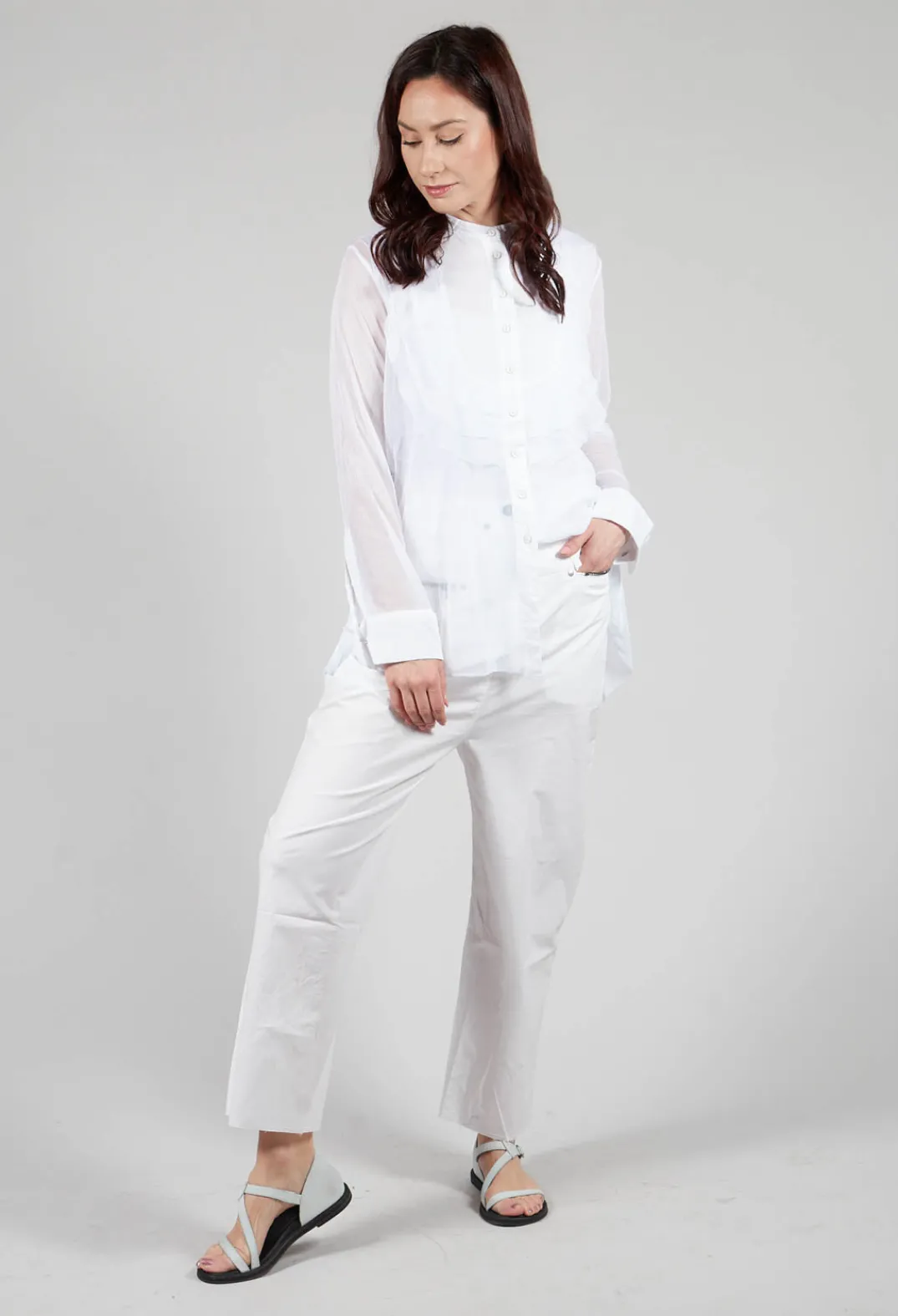Masnada Trousers^Studded Trousers in White
