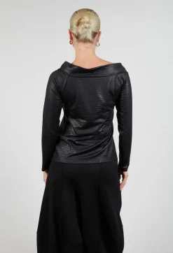 Xenia Design Tops^Surplice Pala Top in Black