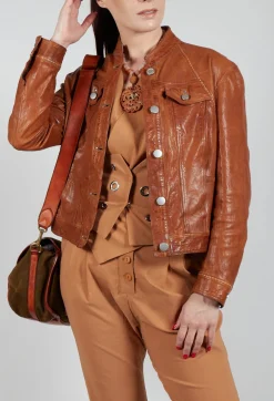 High Jackets^Suspense Leather Jacket in Brown