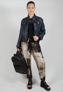 High Jackets^Suspense Leather Jacket in Off Black