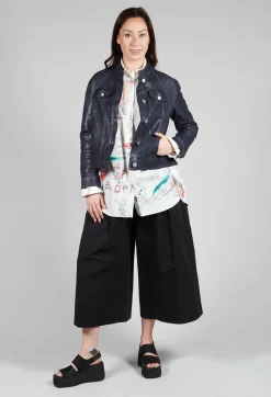 High Jackets^Suspense Leather Jacket in Off Black