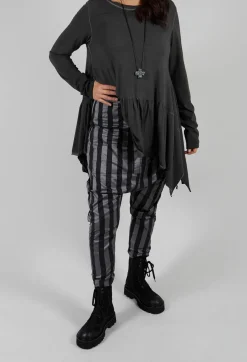 Pluslavie Trousers^T Pant Drop Crotch Trousers in Stripe