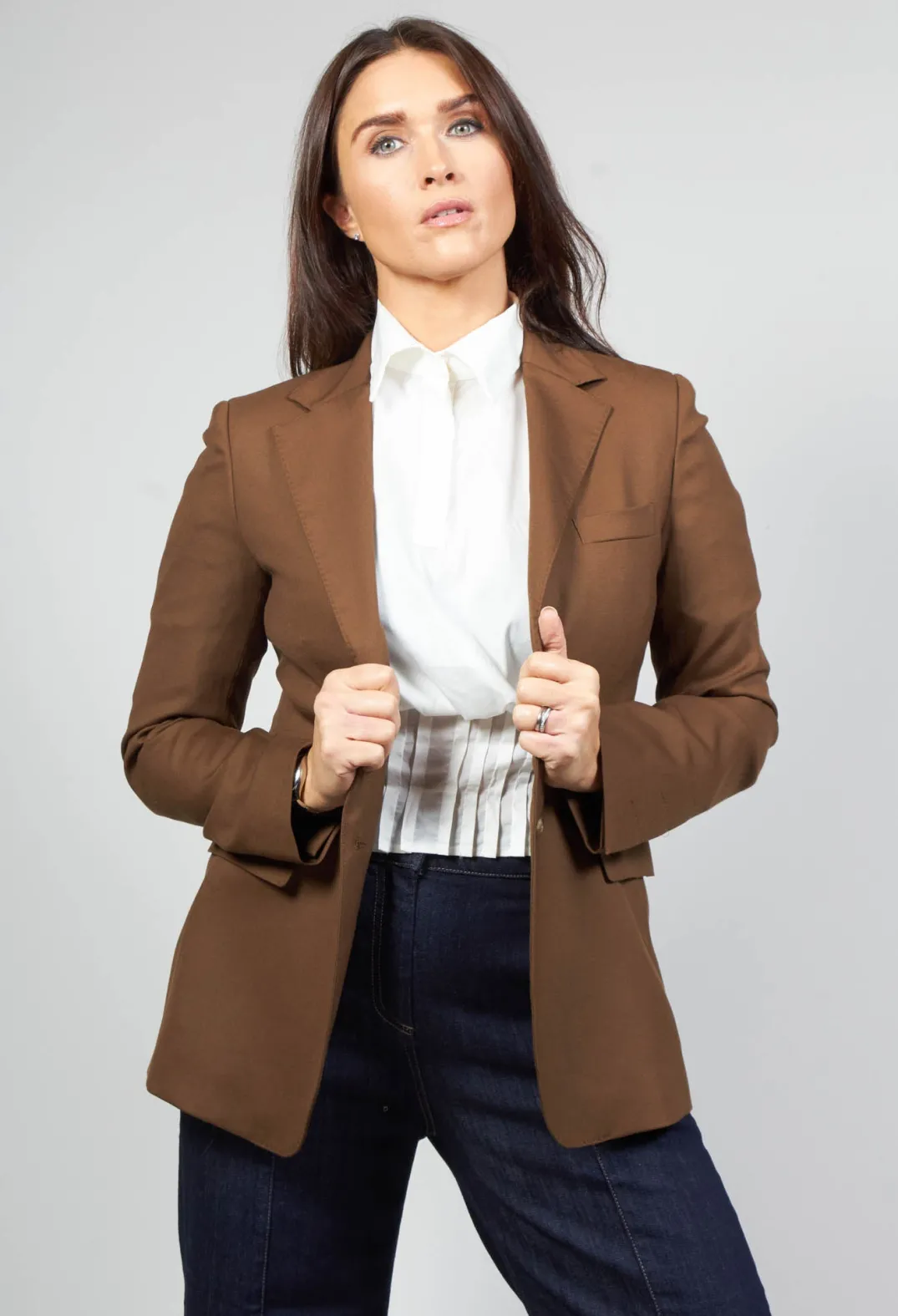 Malloni Jackets|Co-ords & Suits^Tailored Blazer in Granato Tobacco