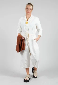 Album Di Famiglia Jumpsuits^Tailored Collar Jumpsuit CC in White