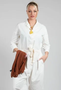 Album Di Famiglia Jumpsuits^Tailored Collar Jumpsuit CC in White