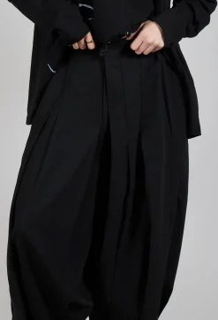 Moyuru Trousers^Tailored Dropcrotch Trousers in Black