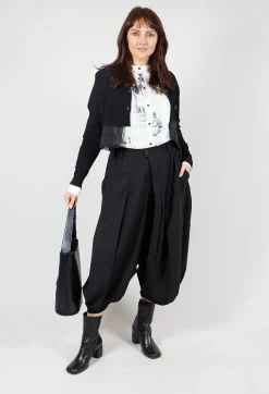 Moyuru Trousers^Tailored Dropcrotch Trousers in Black