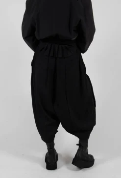 Moyuru Trousers^Tailored Dropcrotch Trousers in Black