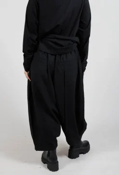 Moyuru Trousers^Tailored Dropcrotch Trousers in Black