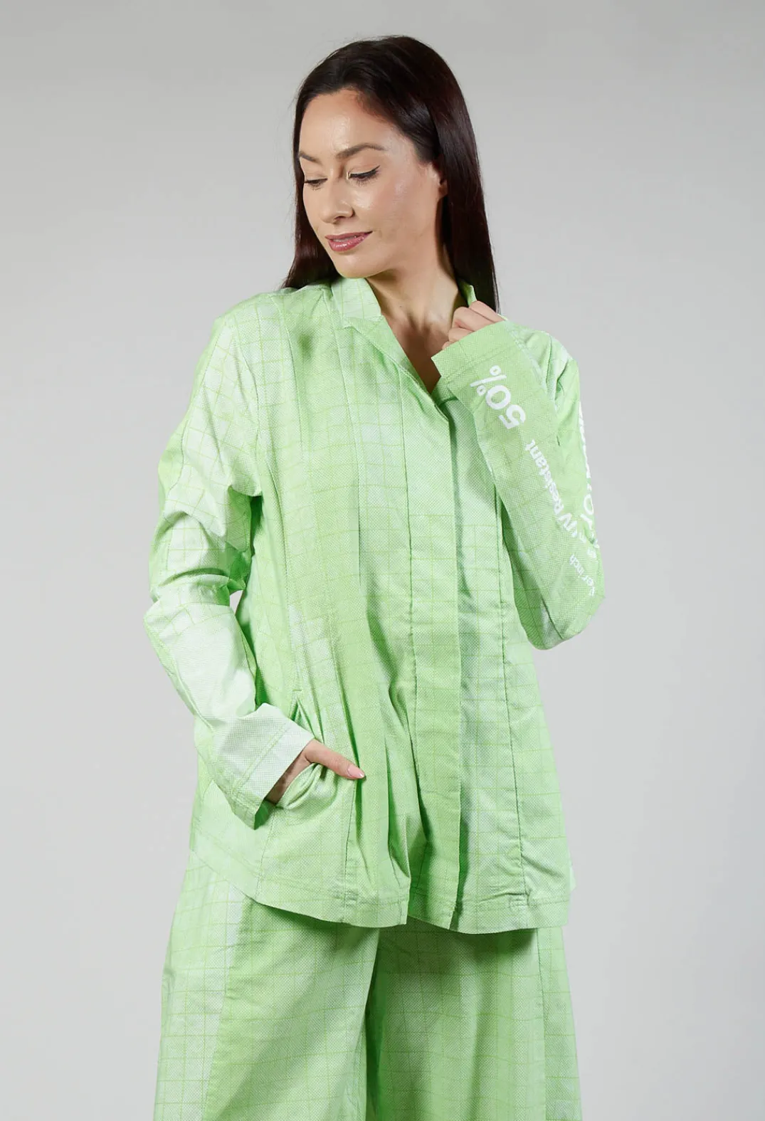 Rundholz Black Label Jackets^Tailored Jacket in Placed Lime Print