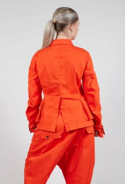 Rundholz Dip Jackets^Tailored Jacket with Notched Collar in Mandarine