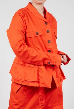 Rundholz Dip Jackets^Tailored Jacket with Notched Collar in Mandarine