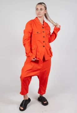 Rundholz Dip Jackets^Tailored Jacket with Notched Collar in Mandarine