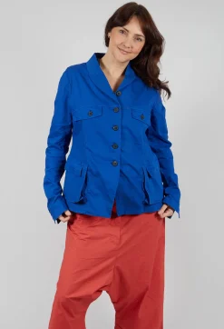 Rundholz Dip Jackets^Tailored Jacket with Notched Collar in Royal