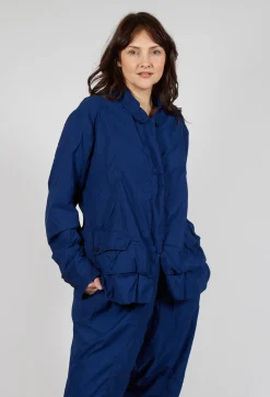 Rundholz Dip Jackets^Tailored Layered Hem Jacket in Ocean