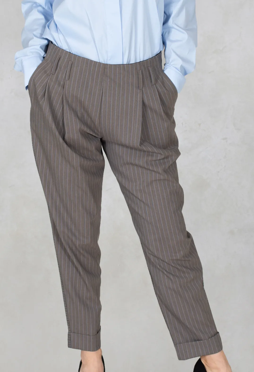 Oblique Creations Co-ords & Suits^Tailored Trousers in Brown