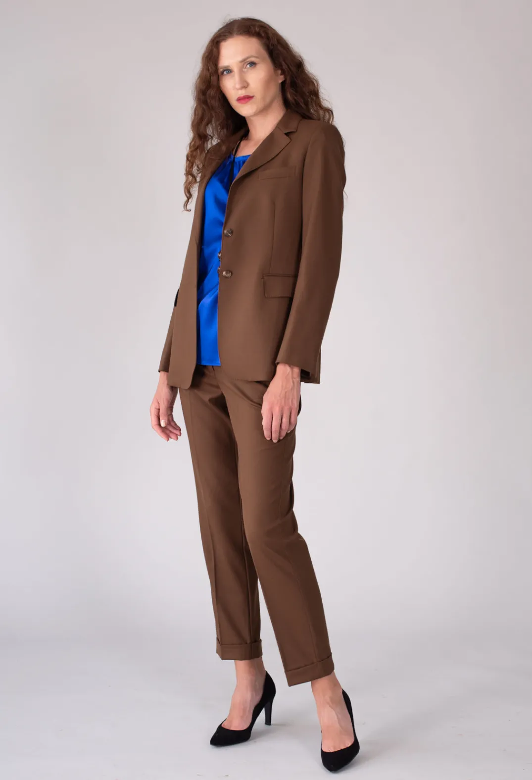 Malloni Co-ords & Suits^Tailored Trousers in Granato Tobacco
