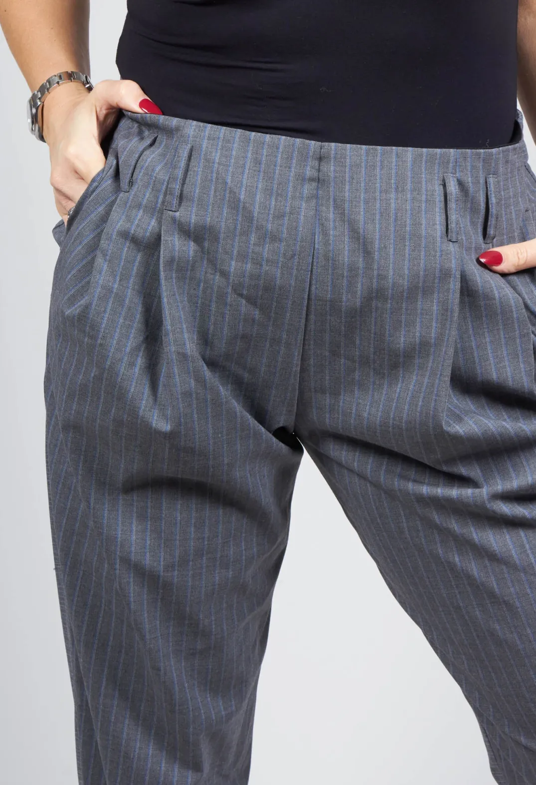 Oblique Creations Co-ords & Suits^Tailored Trousers in Grey